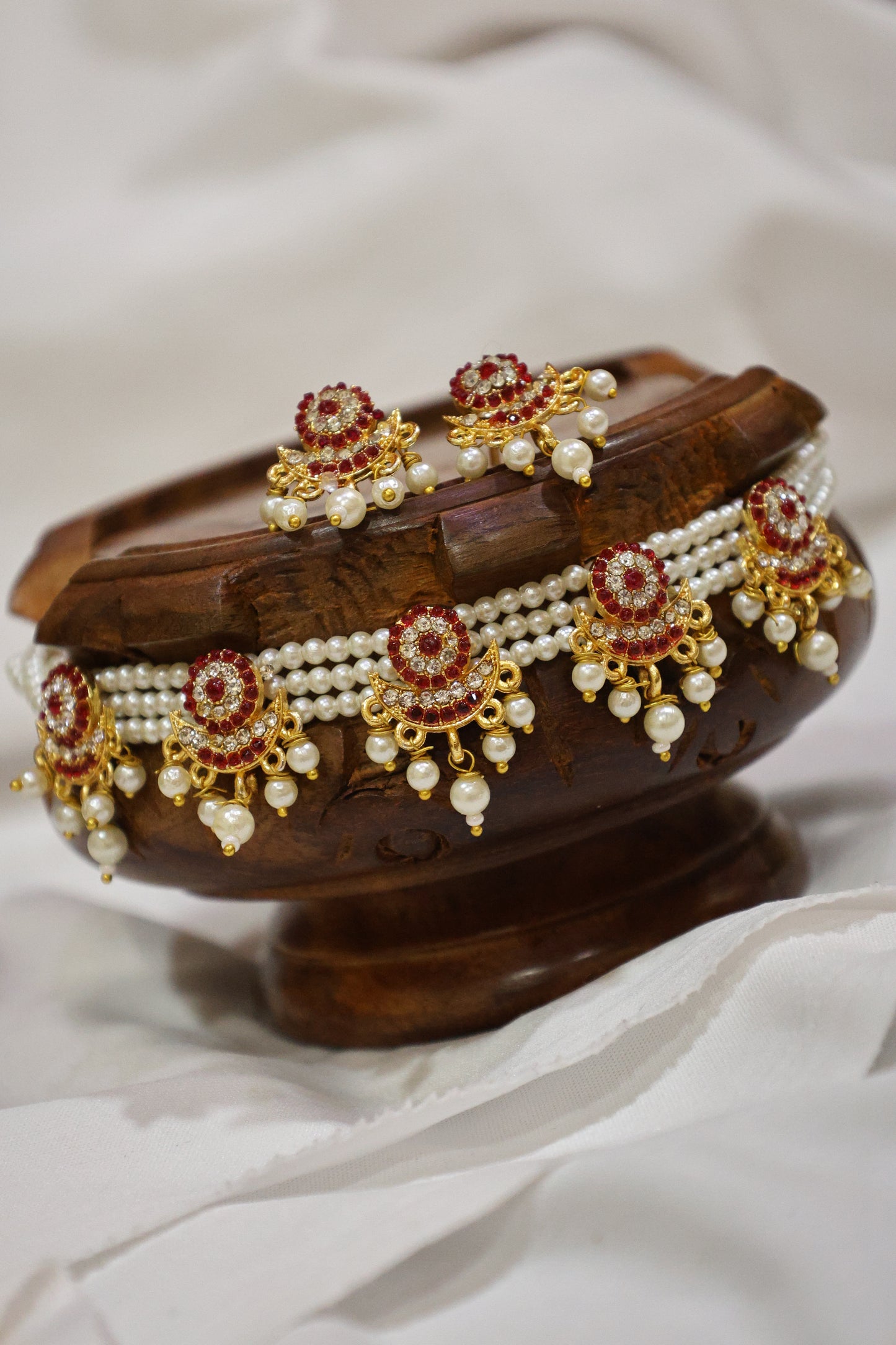 Pearl and Ruby Choker Set