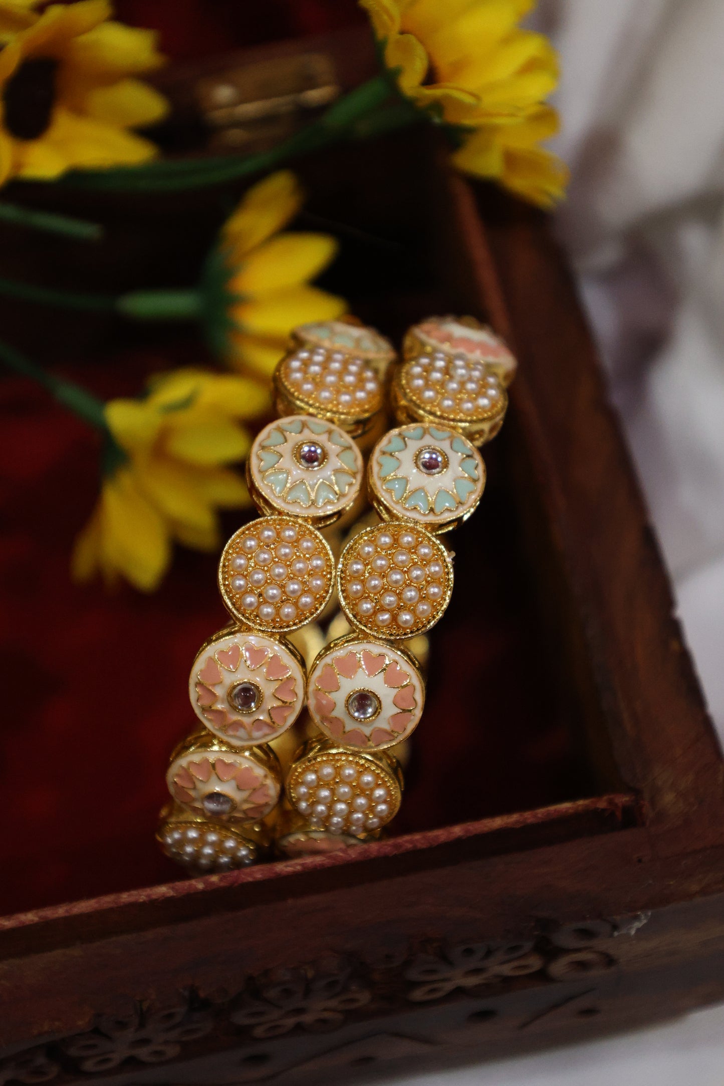 Enamel Studded Bangles