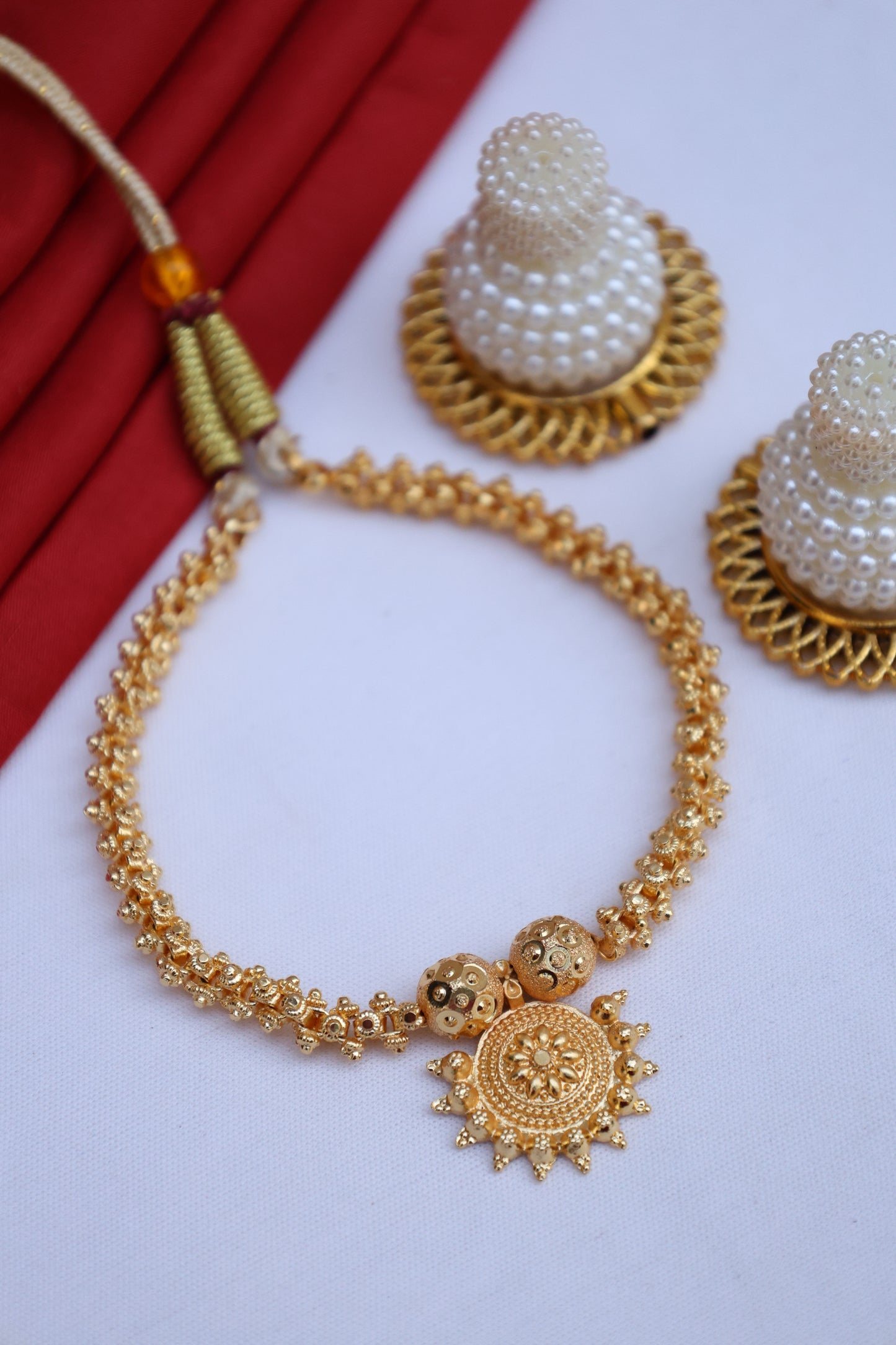 Traditional Gold-Toned Necklace