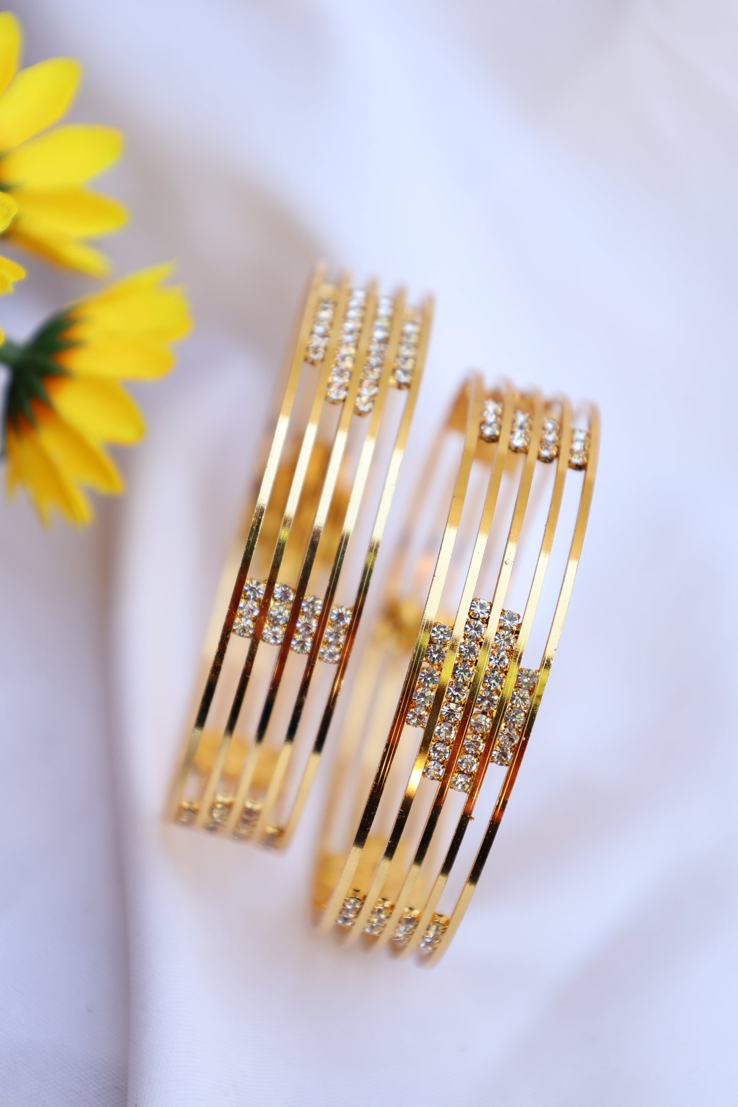Sleek Stone Bangles