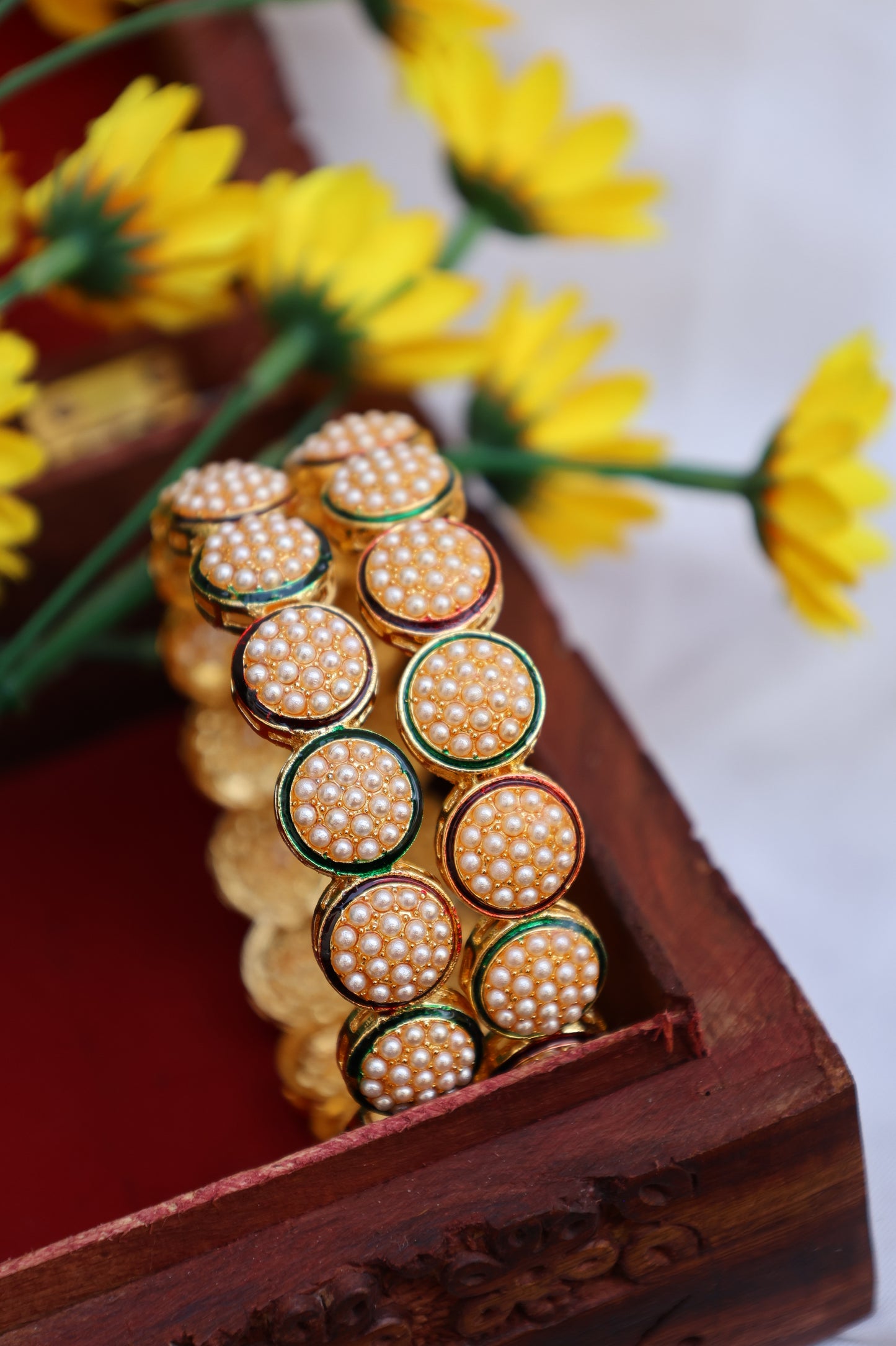 Pearl-Studded Bangle Sets
