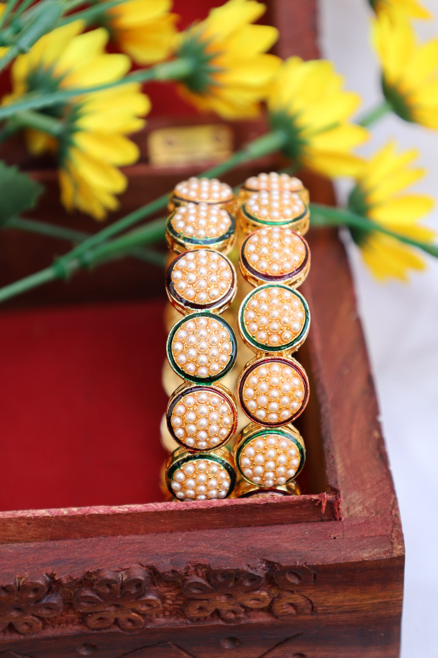 Pearl-Studded Bangle Sets