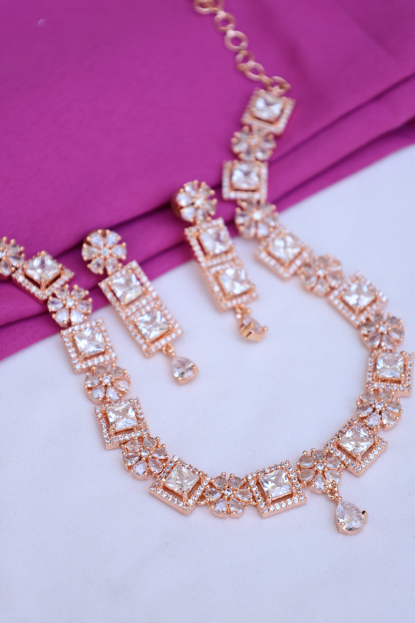 Rose Gold-Toned Necklace Set
