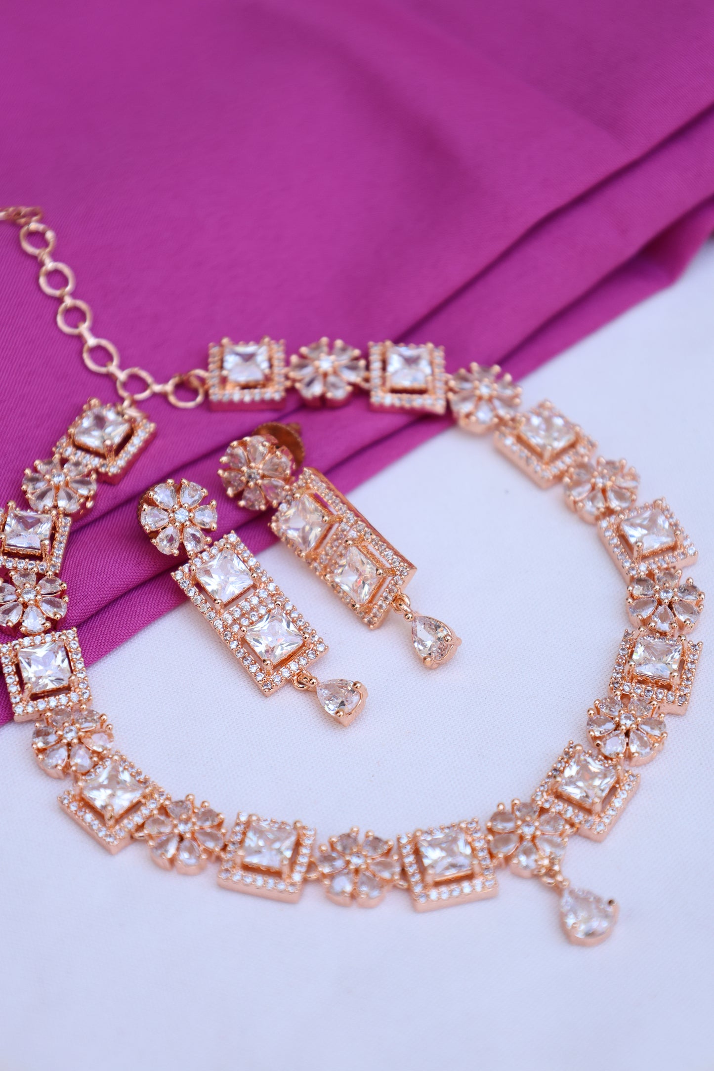 Rose Gold-Toned Necklace Set