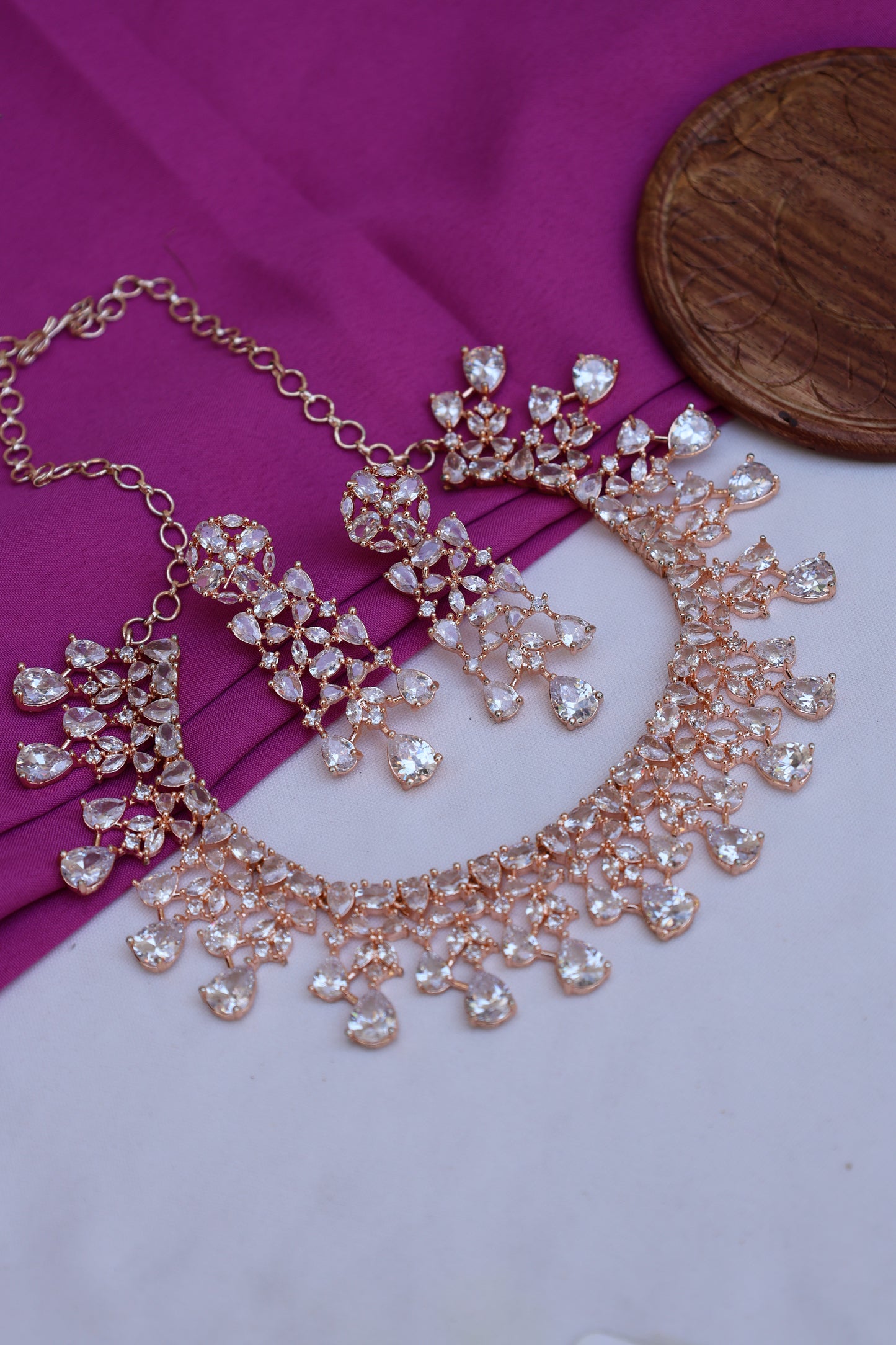 Rose Gold-Toned Necklace Set