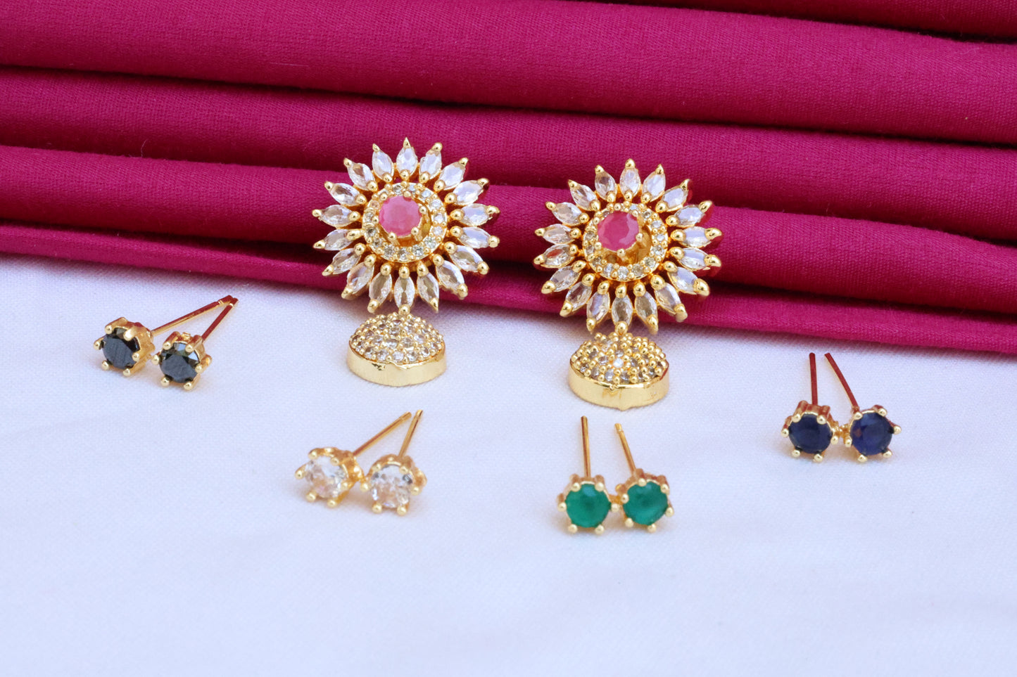 5-in-1 Floral Earrings Set