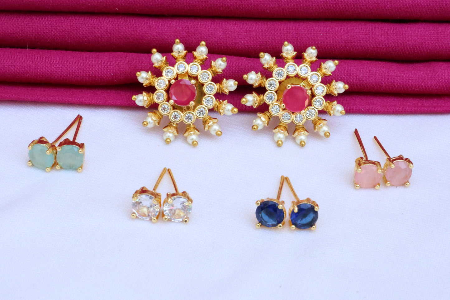 Gold-Plated Changeable Earrings