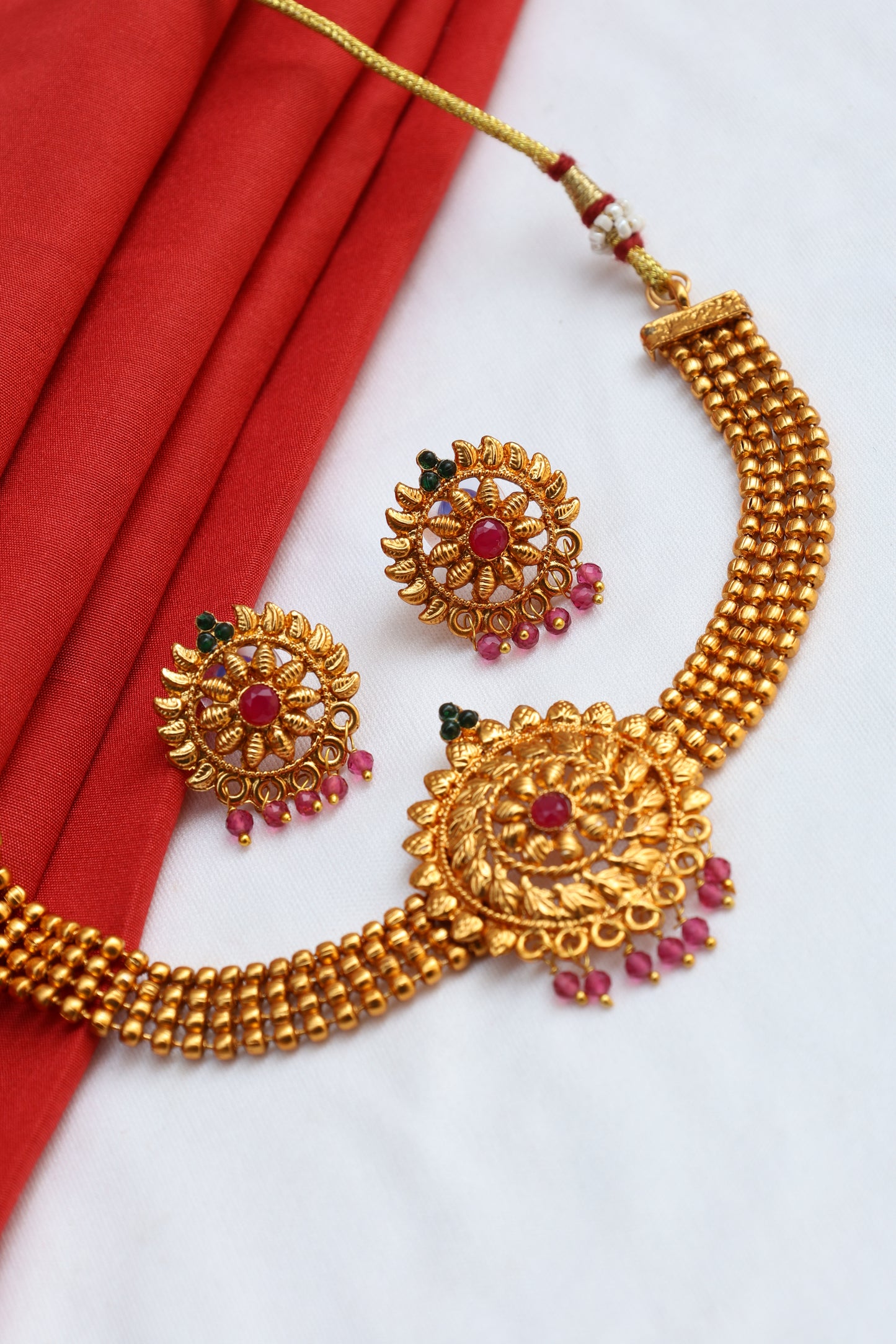 Gold-Toned Choker Set