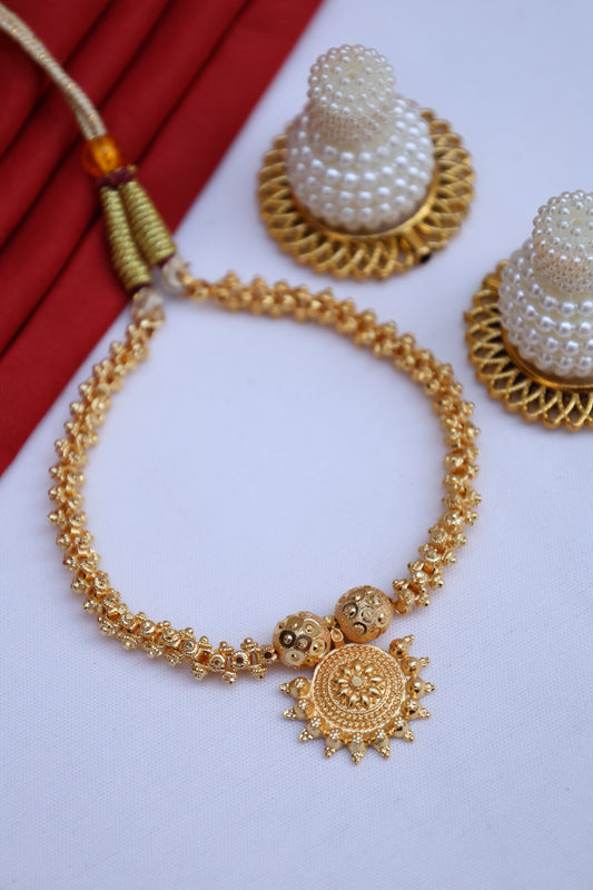 Traditional Gold-Toned Necklace
