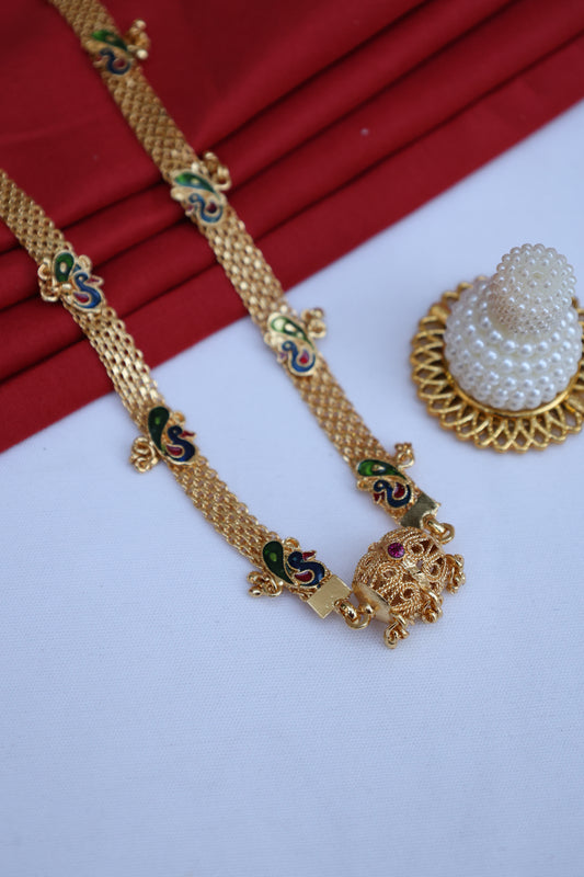 Meenakari Peacock Choker