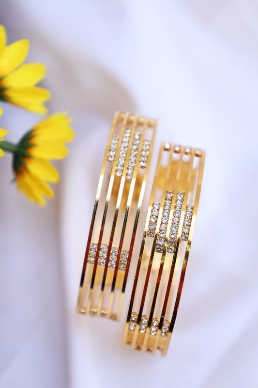 Sleek Stone Bangles