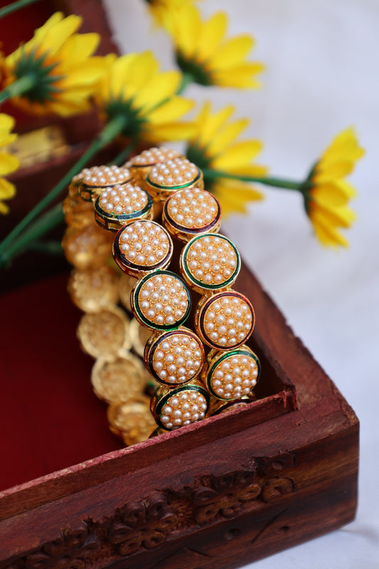 Pearl-Studded Bangle Sets