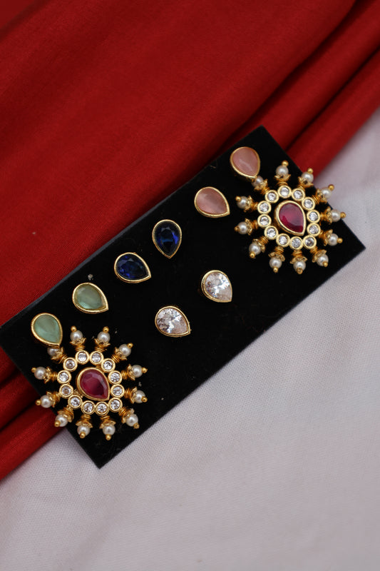 6-in-1 Stone Earrings
