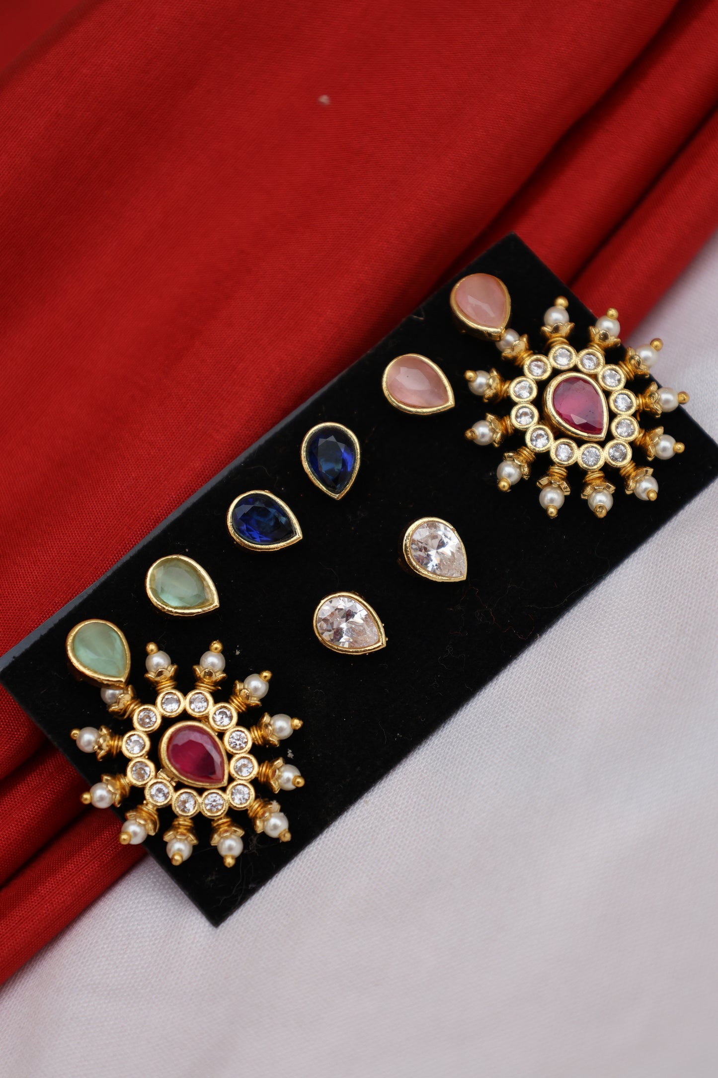 6-in-1 Stone Earrings
