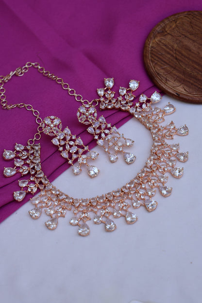 Rose Gold-Toned Necklace Set