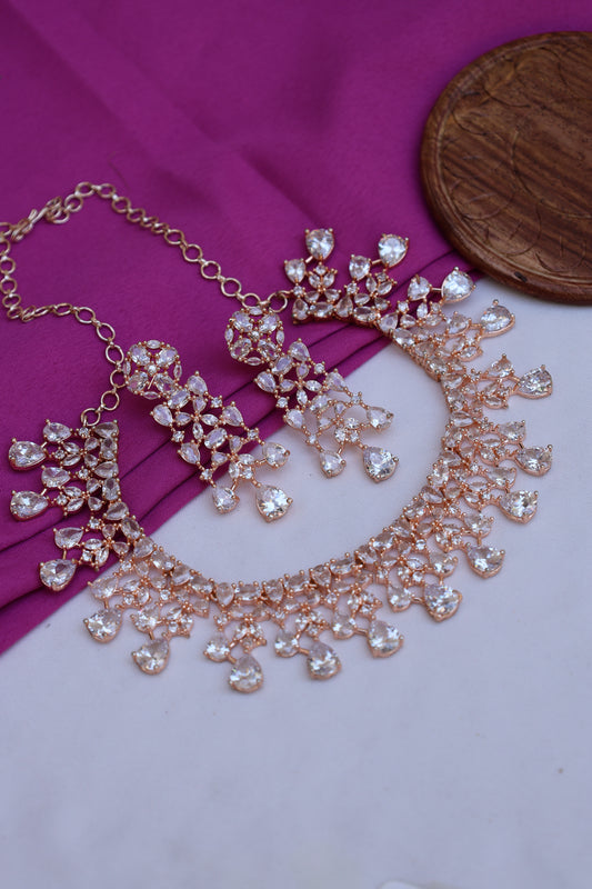 Rose Gold-Toned Necklace Set