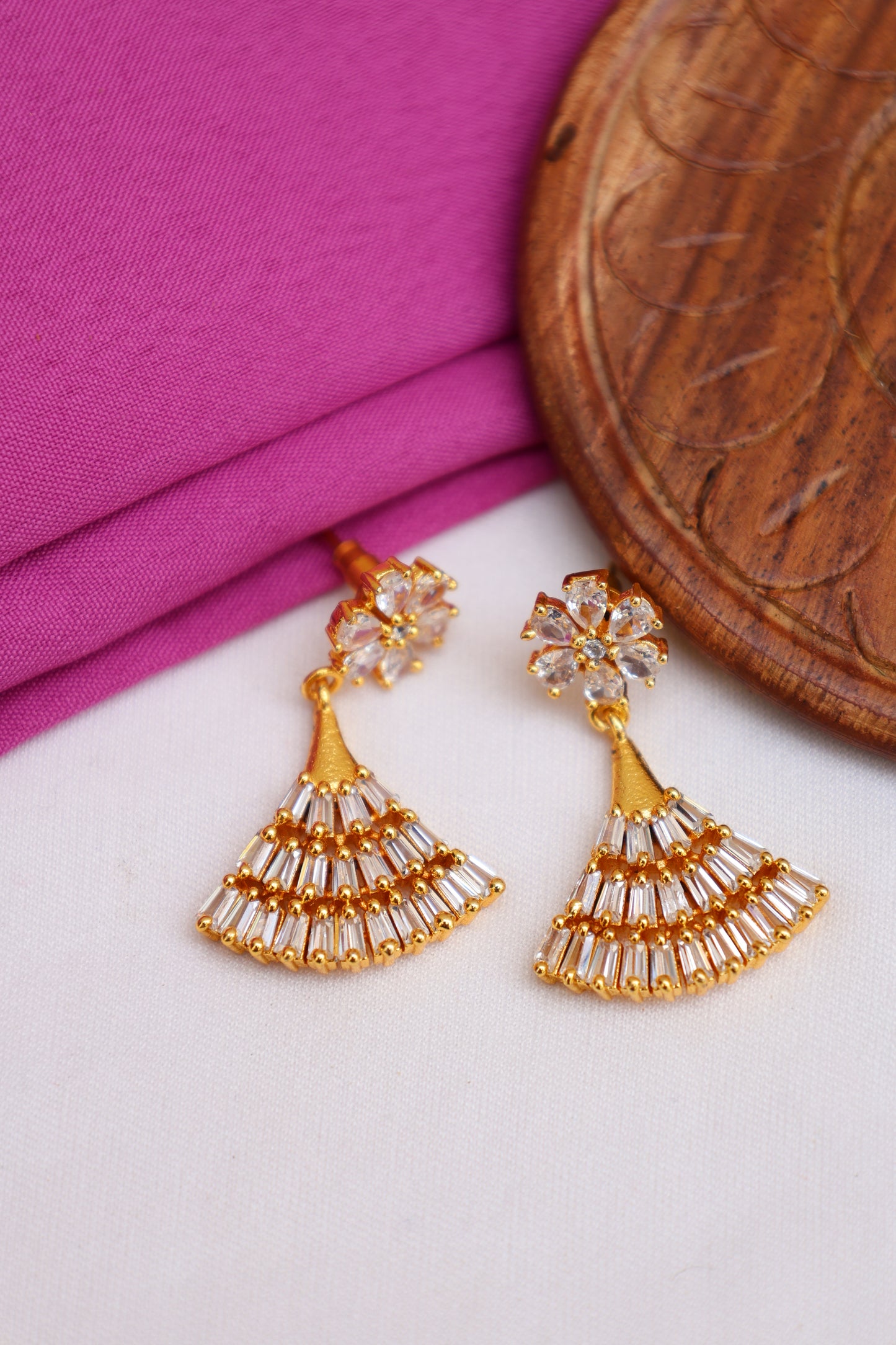 Gold Plated & Stone Earring