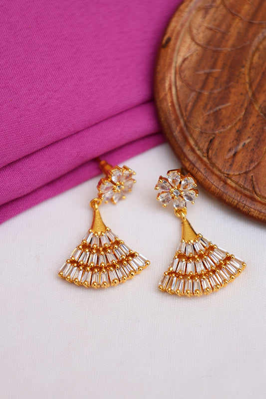 Gold Plated & Stone Earring