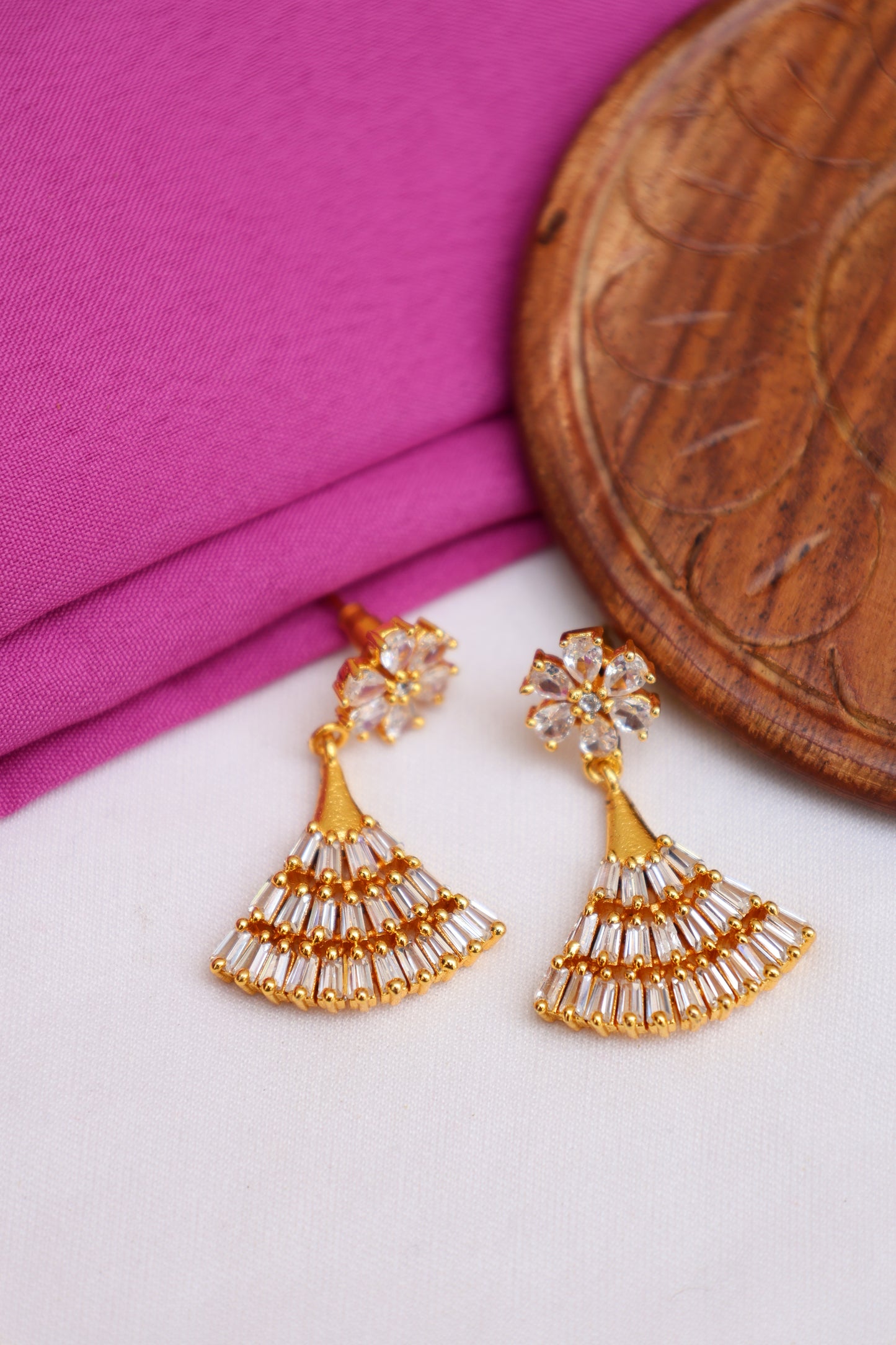 Gold Plated & Stone Earring