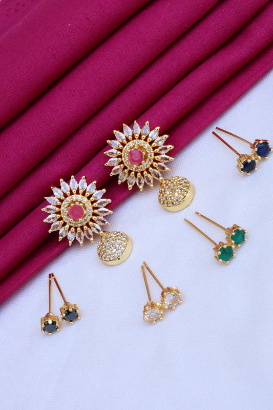 5-in-1 Floral Earrings Set