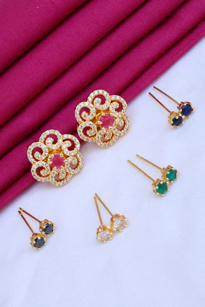 4-in-1 Floral Earring Set
