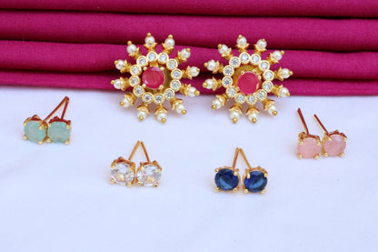 Gold-Plated Changeable Earrings