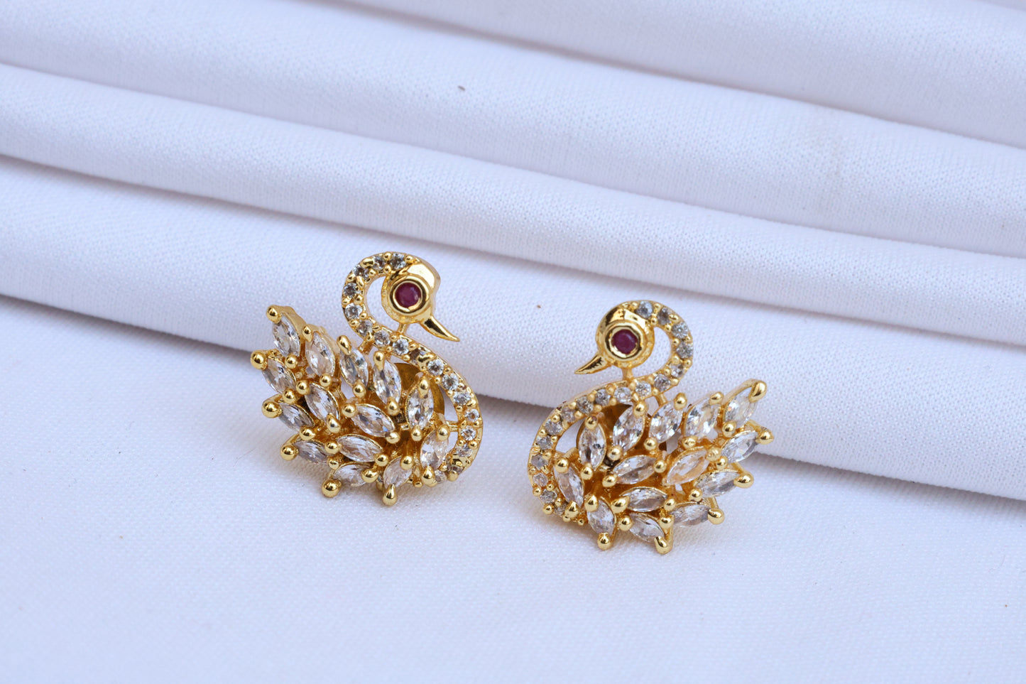 Swan Design Earrings