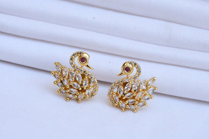 Swan Design Earrings