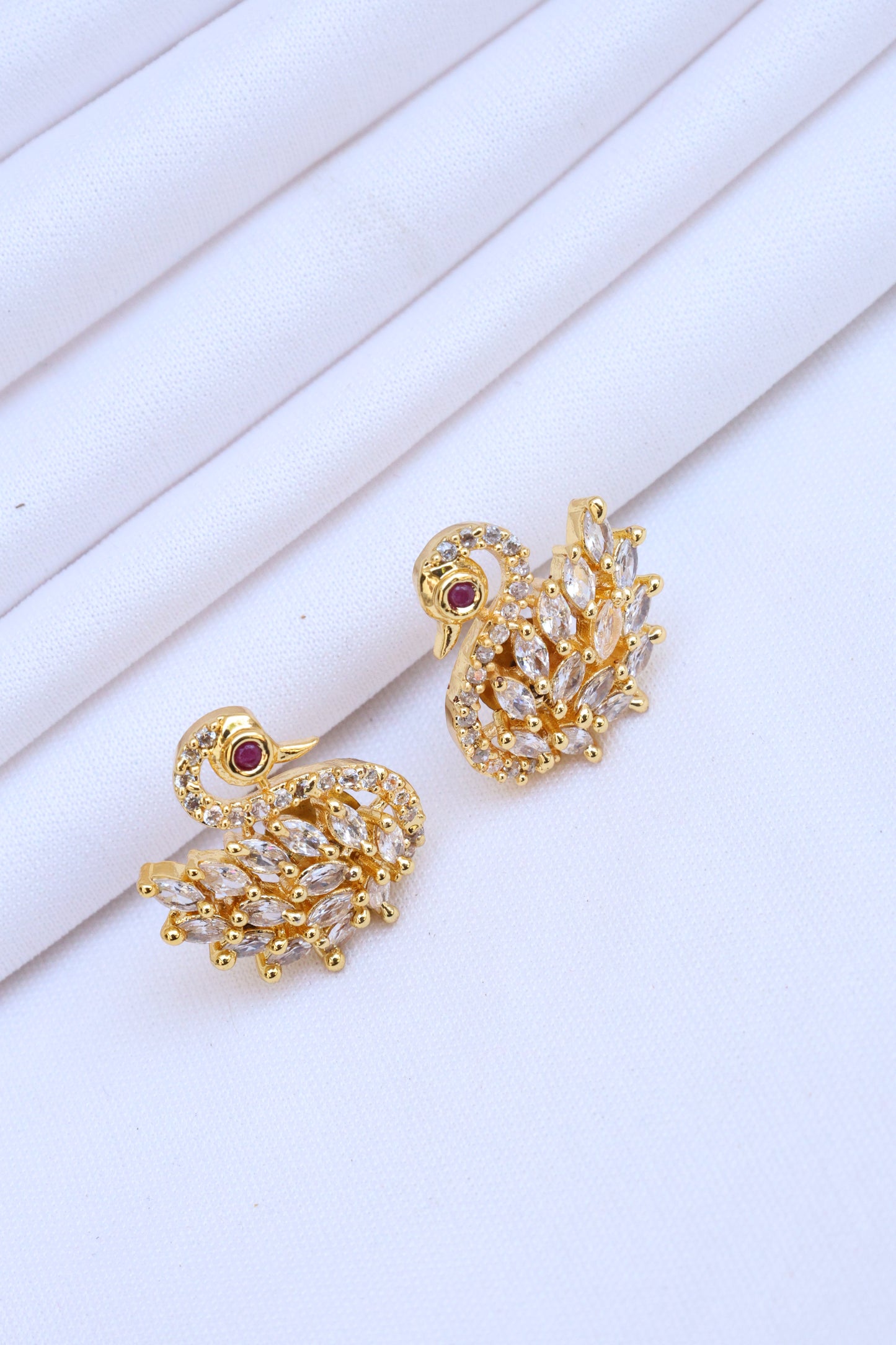 Swan Design Earrings