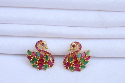 Swan Design Earrings