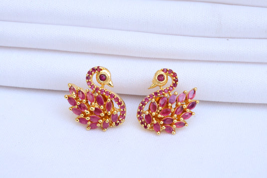 Swan Design Earrings