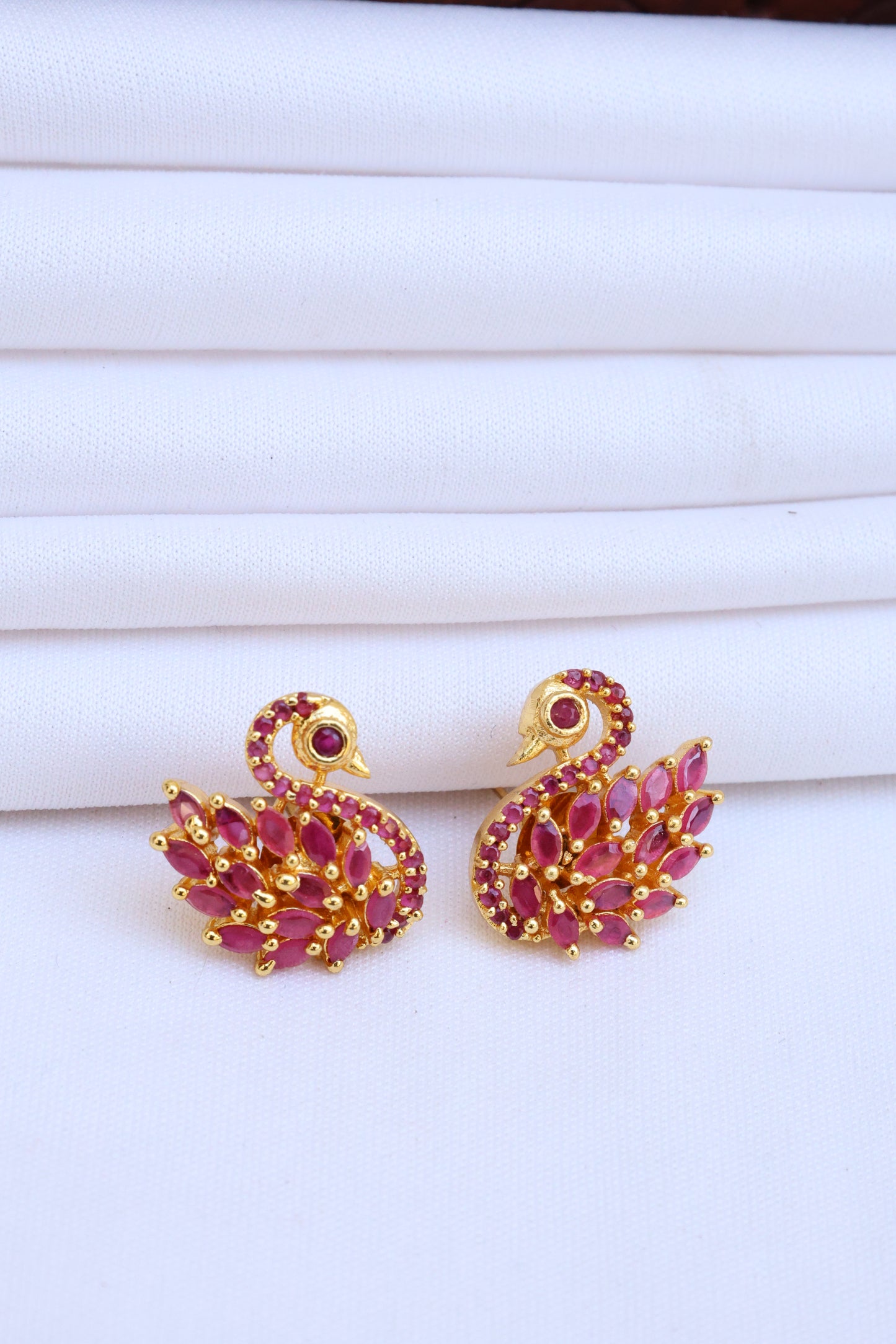 Swan Design Earrings