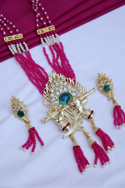 Kundan and Pearl Polki Necklace Set
